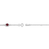 Thumbnail Image 1 of Lab-Created Ruby & Diamond Station Bracelet 1/15 ct tw 10K White Gold 7.25"