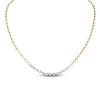 Thumbnail Image 0 of Matinee by A Link Diamond Abbracci Necklace 1 ct tw 18K Two-Tone Gold 17.25"