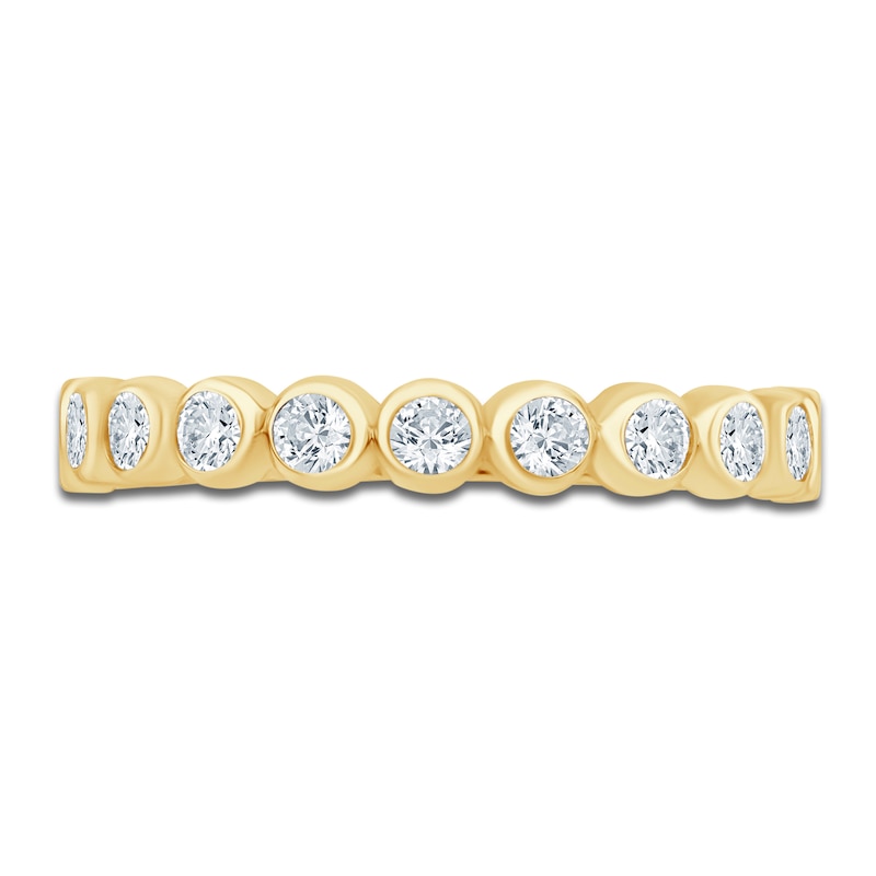 Main Image 3 of Certified Diamond Bezel Set Anniversary Ring 1/2 ct tw 14K Yellow Gold