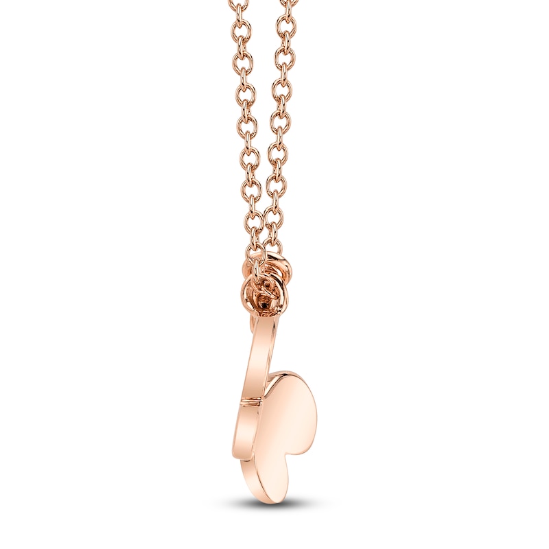 Main Image 2 of Shy Creation Diamond Accent Butterfly Necklace 14K Rose Gold 18&quot; SC55009038