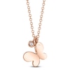 Thumbnail Image 3 of Shy Creation Diamond Accent Butterfly Necklace 14K Rose Gold 18&quot; SC55009038