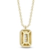 Thumbnail Image 3 of Shy Creation Baguette & Round-Cut Diamond Necklace 1/15 ct tw 14K Yellow Gold 18&quot; SC55027170RD