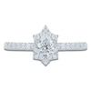 Thumbnail Image 2 of Brilliant Moments Pear-Shaped Diamond Starburst Halo Engagement Ring 3/4 ct tw 14K White Gold