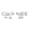 Thumbnail Image 2 of Diamond Bow Stud Earrings 1/20 ct tw Sterling Silver