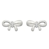 Thumbnail Image 3 of Diamond Bow Stud Earrings 1/20 ct tw Sterling Silver