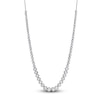 Thumbnail Image 1 of Blue Nile X Jared Diamond Graduated Tennis Necklace 3 ct tw 14K White Gold 22&quot;