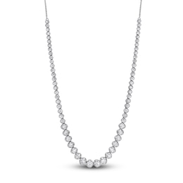 Blue Nile X Jared Diamond Graduated Tennis Necklace 3 ct tw 14K White Gold 22&quot;