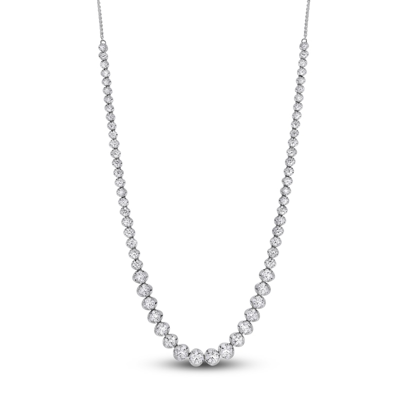 Main Image 1 of Blue Nile X Jared Diamond Graduated Tennis Necklace 3 ct tw 14K White Gold 22&quot;