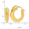 Thumbnail Image 3 of Blue Nile X Jared Tapered Oval Hoop Earrings 14K Yellow Gold