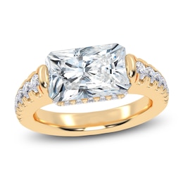 Radiant-Cut Created By Jared Studio Lab-Created Diamond Engagement Ring 3-1/2 ct tw 14K Yellow Gold