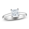 Thumbnail Image 1 of Princess-Cut Lab-Created Diamond Solitaire Plus Engagement Ring 1 ct tw Platinum (VS2/F)