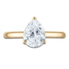 Thumbnail Image 3 of Pear-Shaped Lab-Created Diamond Solitaire Plus Engagement Ring 1 ct tw 18K Yellow Gold (VS2/F)