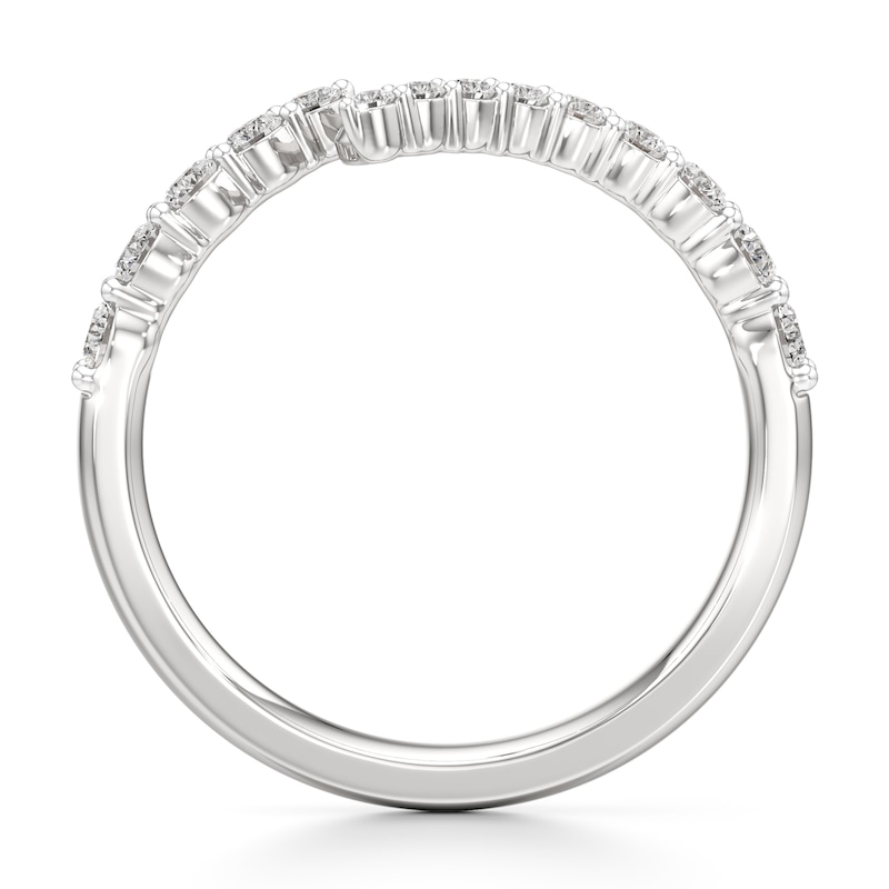 Main Image 2 of J'Lure Lab-Created Diamond Contour Wedding Band 3/8 ct tw 18K White Gold