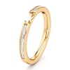 Thumbnail Image 4 of J'Lure Baguette-Cut Lab-Created Diamond Contour Wedding Band 3/8 ct tw 18K Yellow Gold