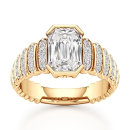 J'Lure Imperial-Emerald Step-Cut Lab-Created Diamond Engagement Ring 2-3/8 ct tw 18K Yellow Gold