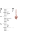 Thumbnail Image 4 of Heart-Shaped Natural Morganite & Diamond Dangle Hoop Earrings 1/10 ct tw 10K Rose Gold