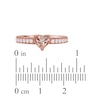 Thumbnail Image 4 of Heart-Shaped Natural Morganite & Diamond Fashion Ring 1/4 ct tw 10K Rose Gold