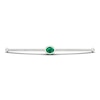 Thumbnail Image 1 of Natural Emerald Bolo Bracelet 1/6 ct tw Diamonds 10K White Gold