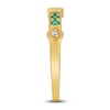 Thumbnail Image 2 of Natural Emerald Ring 1/20 ct tw Diamonds 14K Yellow Gold