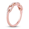 Thumbnail Image 2 of Diamond Oval Link Ring 1/4 ct tw Round 14K Rose Gold