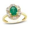 Thumbnail Image 1 of Natural Emerald Ring 3/8 ct tw Diamonds 14K Yellow Gold