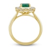 Thumbnail Image 2 of Natural Emerald Ring 3/8 ct tw Diamonds 14K Yellow Gold