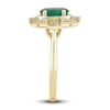 Thumbnail Image 3 of Natural Emerald Ring 3/8 ct tw Diamonds 14K Yellow Gold