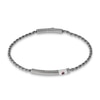 Thumbnail Image 1 of Marco Dal Maso Men's Natural Red Sapphire Bracelet Ivory Enamel Sterling Silver 8&quot;