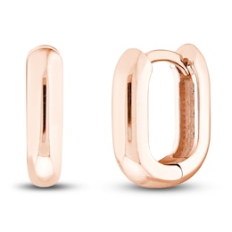 Huggie Earrings 14K Rose Gold 12mm