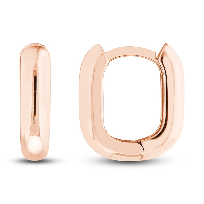 Main Image 2 of Huggie Earrings 14K Rose Gold 12mm