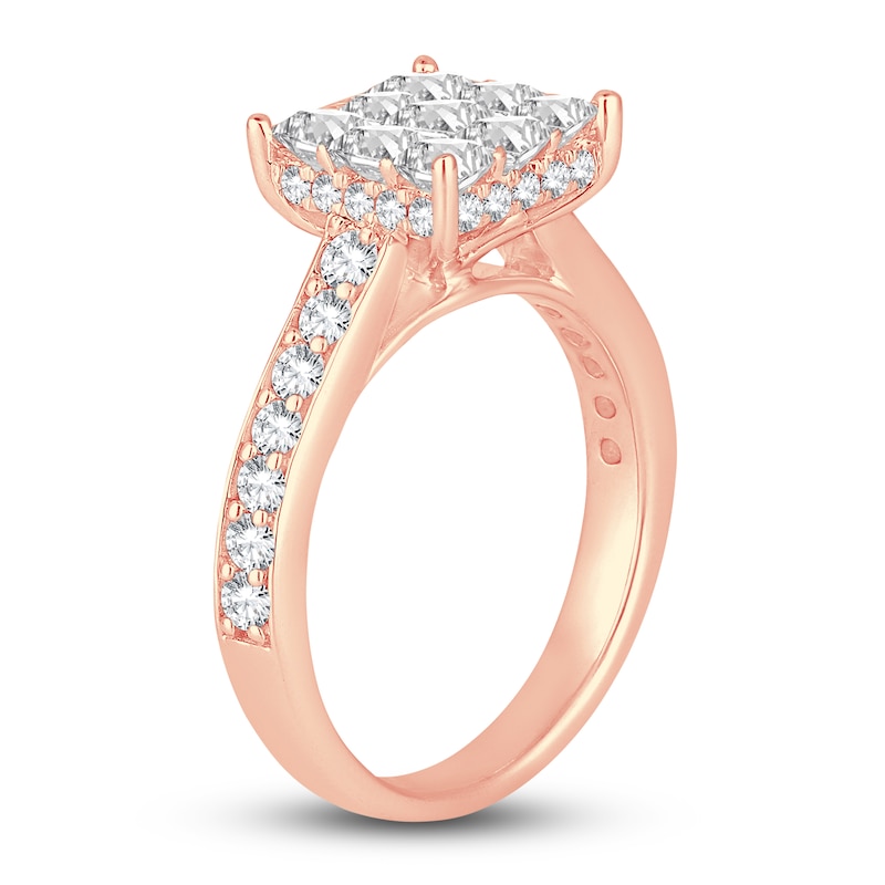 Main Image 2 of Diamond Engagment Ring 1-3/4 ct tw Round 14K Rose Gold