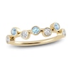 Thumbnail Image 1 of Juliette Maison Natural Aquamarine & Natural White Sapphire Ring 10K Yellow Gold