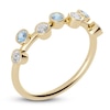 Thumbnail Image 2 of Juliette Maison Natural Aquamarine & Natural White Sapphire Ring 10K Yellow Gold