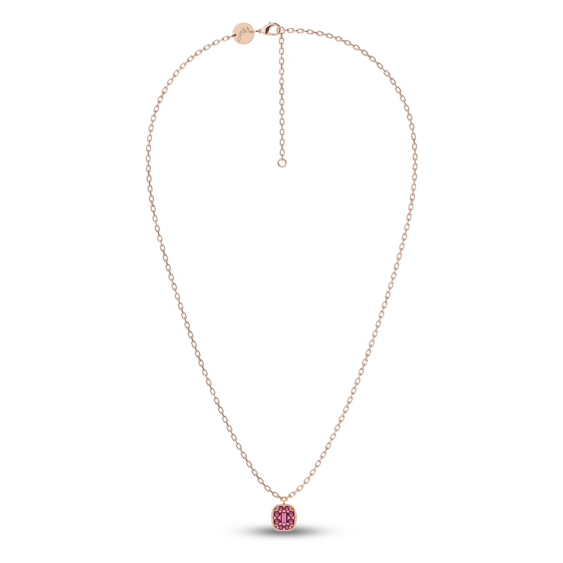 Juliette Maison Natural Rhodolite Garnet Pendant Necklace 10K Rose Gold