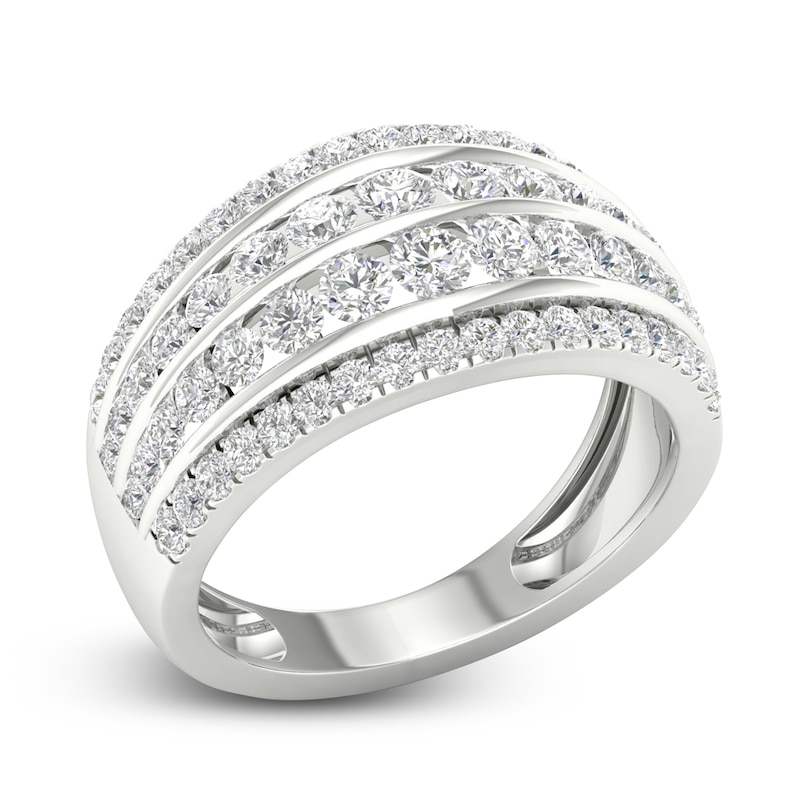 Diamond 4-Row Anniversary Band 1 ct tw Round 14K White Gold | Jared