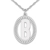 Thumbnail Image 1 of Initial Pendant Necklace 10K White Gold 18&quot;