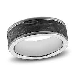 Men's Wedding Band Grey Tungsten 8.0mm