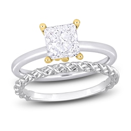 Y-Knot Diamond Bridal Set 1 ct tw Princess 14K White Gold (I/I1)