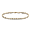 Hollow Rope Chain Bracelet 10K Yellow Gold 7.5