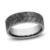 Thumbnail Image 1 of Chevron Wedding Band Grey Tantalum 7.5mm