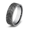 Thumbnail Image 2 of Chevron Wedding Band Grey Tantalum 7.5mm