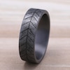 Thumbnail Image 4 of Chevron Wedding Band Grey Tantalum 7.5mm