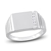 Thumbnail Image 0 of Men's Diamond Ring 1/10 ct tw Round 10K White Gold