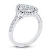 Thumbnail Image 1 of Diamond Ring 7/8 ct tw Round/Baguette/Pear 14K White Gold