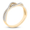 Thumbnail Image 2 of Diamond Multi Row Ring 1/4 ct tw Round 14K Yellow Gold