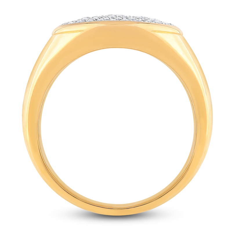 Main Image 3 of Men's Diamond Ring 1/2 ct tw Round 14K Yellow Gold