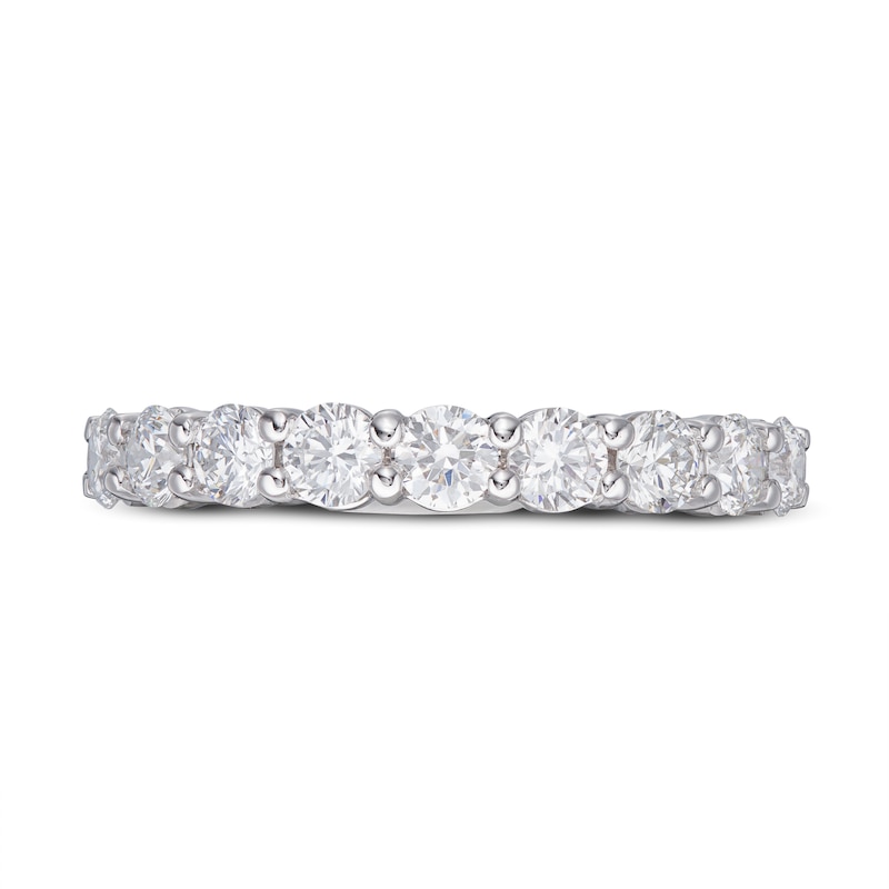 Main Image 3 of Lab-Created Diamond Anniversary Band 1 ct tw Round 14K White Gold