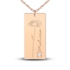 Thumbnail Image 1 of Personalized High-Polish Flower Necklace Diamond Accent 14K Rose Gold 18&quot;