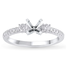 Diamond Engagement Ring Setting 1/3 ct tw Round 14K White Gold