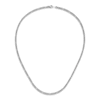 Thumbnail Image 1 of Solid Figaro Chain Necklace Platinum 18" 2.5mm